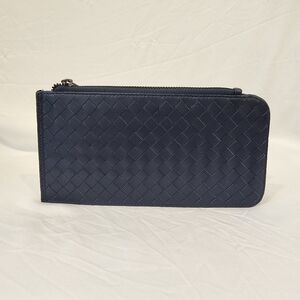 Bottega Veneta near new wallet in navy blue